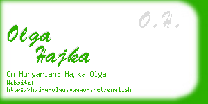olga hajka business card